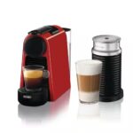 Delonghi EN85.RAE Nespresso Essenza Mini with Aeroccino Coffee Machine Red