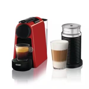 Delonghi EN85.RAE Nespresso Essenza Mini with Aeroccino Coffee Machine Red