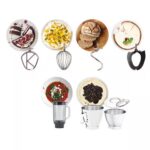 Kenwood KVL85.124SI Titanium Chef Baker Stand Mixer with 2 attachments 7L 1200W Silver