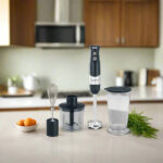 Morphy Richards 402061 Total Control Grey Hand Blender Set 600W Navy & Stainless Steel