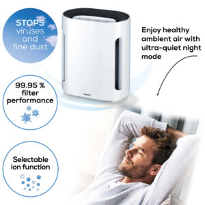 Beurer LR210 Air Purifier with HEPA H13 filter for rooms of up to 26m² White