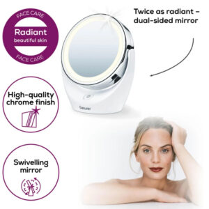 Beurer BS49 Illuminated Cosmetics Mirror 5x Magnification 11.0 cm diameter