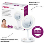 Beurer BS45 Illuminated Cosmetics Mirror 5x Magnification 17.5 cm diameter