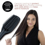 Beurer HS60 Style Pro Hair Straightening Brush with Ceramic Protective Coating Black