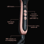 Beurer HS60 Style Pro Hair Straightening Brush with Ceramic Protective Coating Black