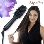 Beurer HS60 Style Pro Hair Straightening Brush with Ceramic Protective Coating Black