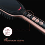 Beurer HS60 Style Pro Hair Straightening Brush with Ceramic Protective Coating Black