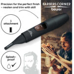 Beurer HR2000 Precision Trimmer for eyebrows, nose and ear hairs with batteries Black