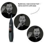 Beurer HR2000 Precision Trimmer for eyebrows, nose and ear hairs with batteries Black