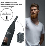 Beurer HR2000 Precision Trimmer for eyebrows, nose and ear hairs with batteries Black