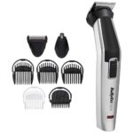 BaByliss MT726E Multigrooming-Set Titanium Rechargeable 8-in-1, Grooming Kit Silver