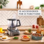 Moulinex FP827E10 DoubleForce 3 in 1 Food Processor 1000W Grey