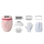 Philips BRE285/00 Satinelle Essential Compact Corded Epilator Pink