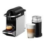 Delonghi EN127.SAE Pixie Nespresso Capsule Coffee Machine with Aeroccino Silver
