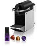 Delonghi EN127.SAE Pixie Nespresso Capsule Coffee Machine with Aeroccino Silver