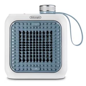 Delonghi HFX10B03.LB Capsule Desk Fan Heater 360W White/Light Blue