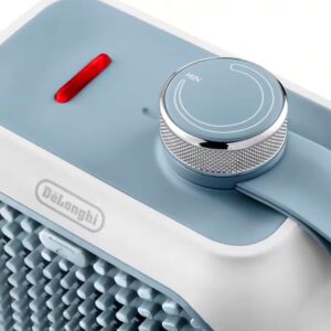 Delonghi HFX10B03.LB Capsule Desk Fan Heater 360W White/Light Blue