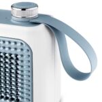 Delonghi HFX10B03.LB Capsule Desk Fan Heater 360W White/Light Blue