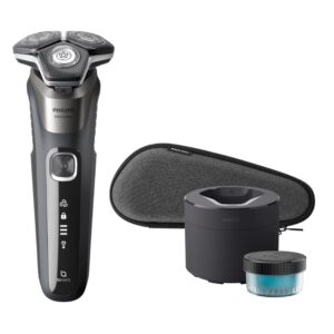 Philips S5887/50 Series 5000 Wet & Dry Rechargeable Rotary Shaver + 3 accessories Grey