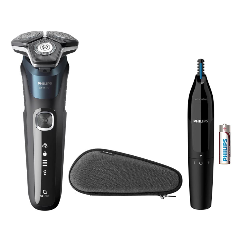SKU1002878 Philips S5889/11 Series 5000 Wet & Dry Rechargeable Rotary Shaver + Trimmer Grey