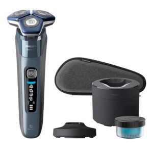 Philips S7882/55 Series 7000 Wet & Dry Rechargeable Rotary Shaver + 3 accessories Blue