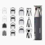 BaByliss MT996E Super-X Multi Trimmer Metal Rechargeable 15-in-1, Grooming Kit Grey