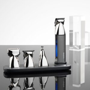 BaByliss MT996E Super-X Multi Trimmer Metal Rechargeable 15-in-1, Grooming Kit Grey