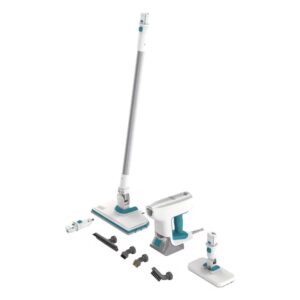 Black & Decker BHSM15FX08-QS Multipurpose Corded Handheld Steamer With 6 Attachments White