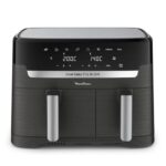 Moulinex EZ905B20 Dual Easy Fry & Grill Air Fryer 8.3L Double Bucket with 8 preset programs 2450W Black