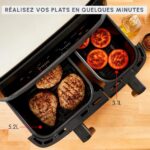 Moulinex EZ905B20 Dual Easy Fry & Grill Air Fryer 8.3L Double Bucket with 8 preset programs 2450W Black