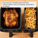 Moulinex EZ905B20 Dual Easy Fry & Grill Air Fryer 8.3L Double Bucket with 8 preset programs 2450W Black