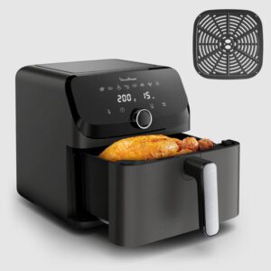 Moulinex EZ855HF0 Easy Fry Mega Air Fryer 7.5L Single Bucket with 8 preset programs 2020W Black