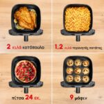 Moulinex EZ855HF0 Easy Fry Mega Air Fryer 7.5L Single Bucket with 8 preset programs 2020W Black