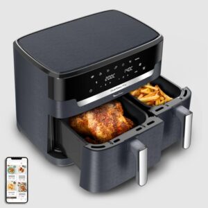 Moulinex EZ942BF0 Dual Easy Fry & Grill XXL Air Fryer 11.0L Double Bucket with 7 preset programs 2700W Black