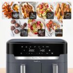 Moulinex EZ942BF0 Dual Easy Fry & Grill XXL Air Fryer 11.0L Double Bucket with 7 preset programs 2700W Black