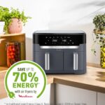 Moulinex EZ942BF0 Dual Easy Fry & Grill XXL Air Fryer 11.0L Double Bucket with 7 preset programs 2700W Black