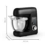 Moulinex QA525810 Bake Partner Stand Mixer with 5 attachments 4.6L 1100W Black