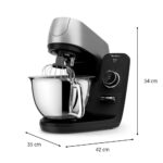Moulinex QA900810 Pastry Processor Stand Mixer 5.5L 1200W Black