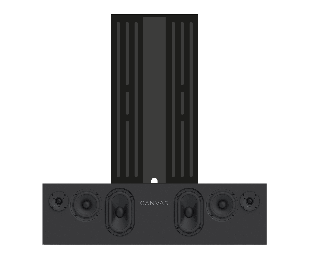SKU1003236 Canvas Universal TV Mount for 75"/77" TVs Black