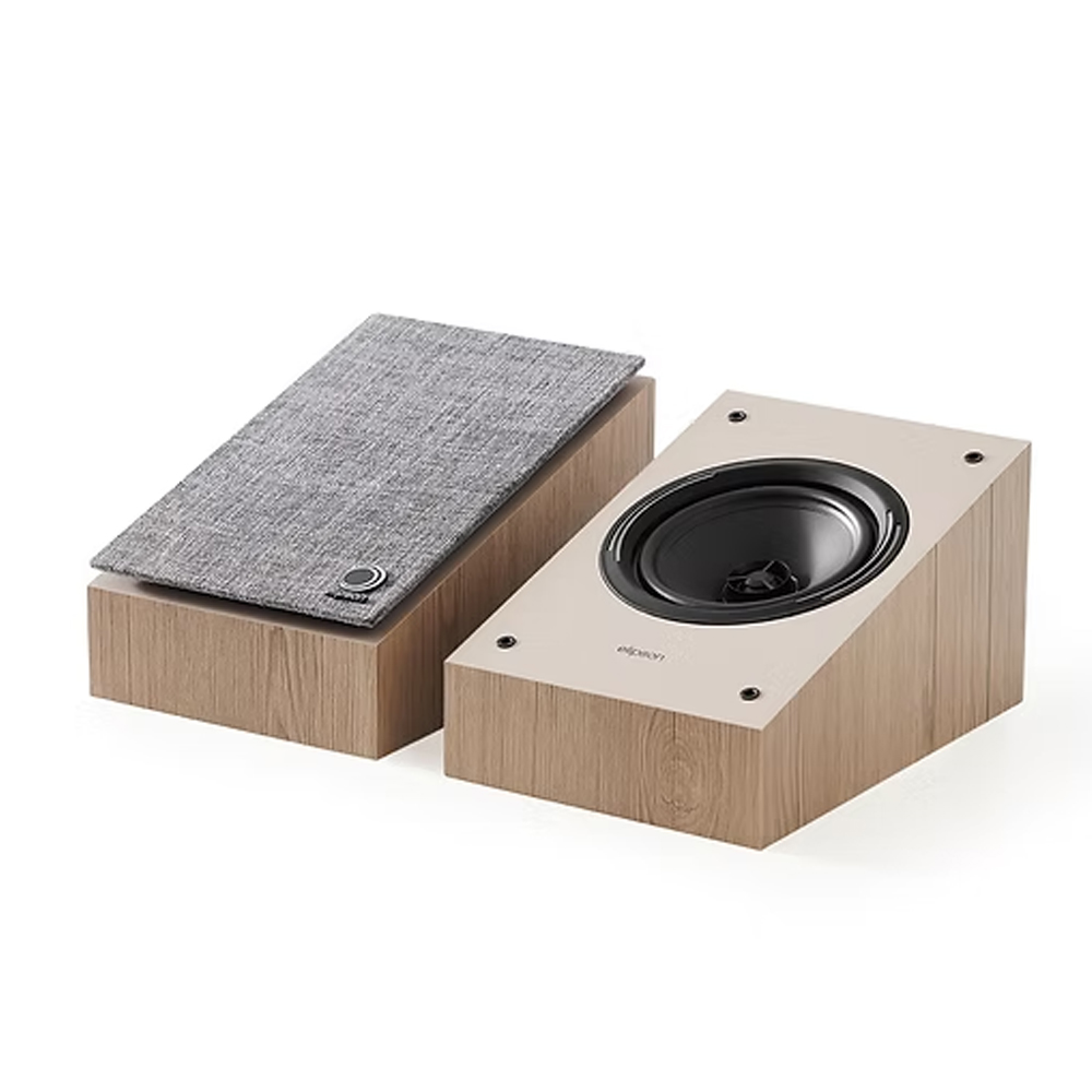 SKU1003363 Elipson Horus 6ATM ELIPF26ATMMBK Pair of Up-firing 2-way Atmos Wired Speakers 60 W (RMS) Light wood - Beige