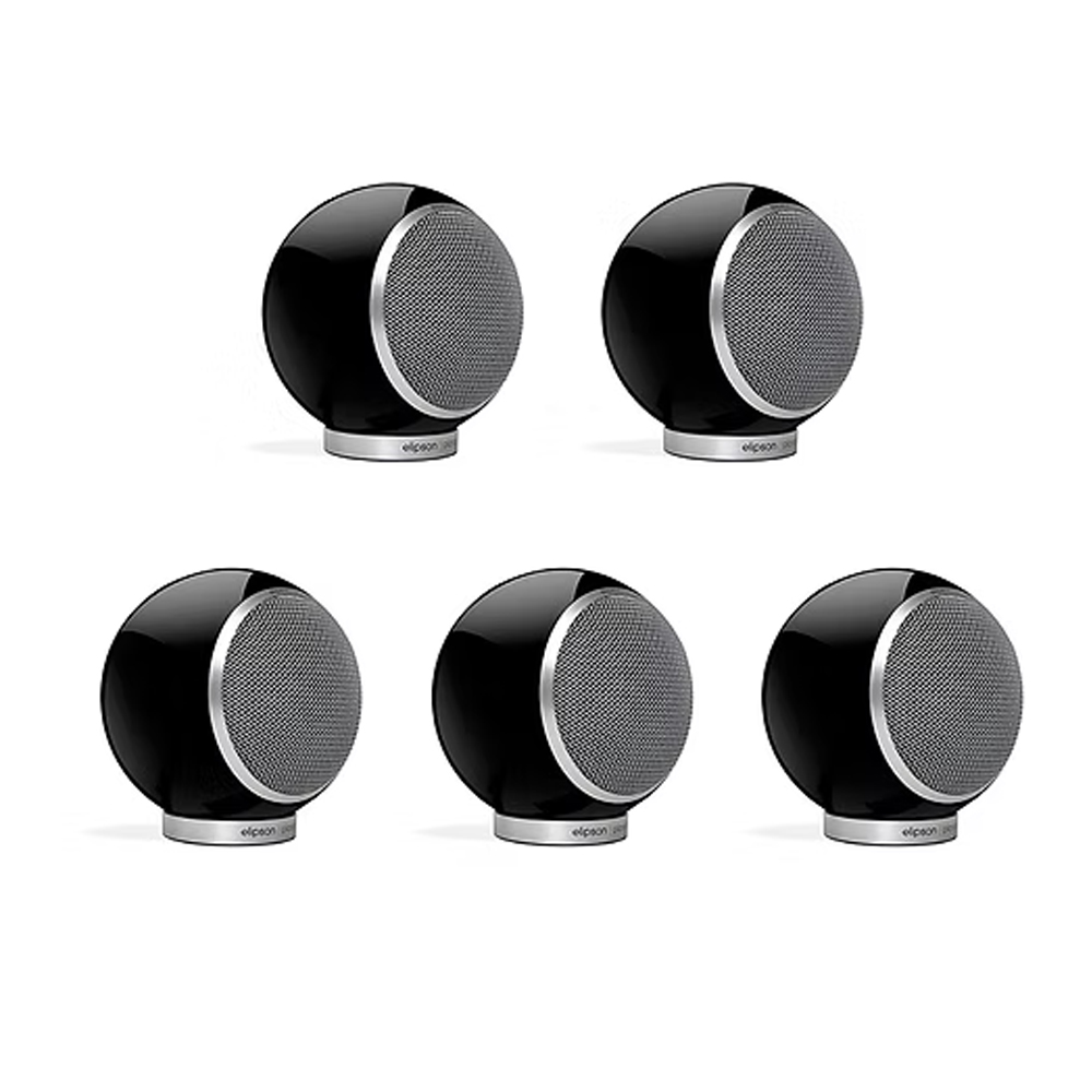 SKU1003418 Elipson Planet M ELIPLAM5BK Set of 5 Bookshelf 2-way Wired Speakers 40 W (RMS) Glossy Black