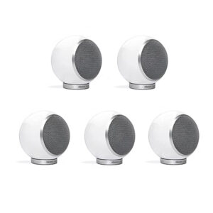 Elipson Planet M ELIPLAM5WT Set of 5 Bookshelf 2-way Wired Speakers 40 W (RMS) Glossy White