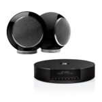 Elipson ELIMSCONBK Set of 1 x Music System Music center Connect HD & a Pair of Planet L Wired Speakers Glossy Black