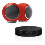Elipson ELIMSCONRD Set of 1 x Music System Music center Connect HD & a Pair of Planet L Wired Speakers Glossy Red
