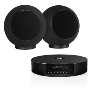 Elipson ELIMSCONBKM Set of 1 x Music System Music center Connect HD & a Pair of Planet L Wired Speakers Matt Black