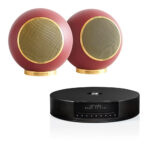 Elipson ELIMSCONPERBDG Set of 1 x Music System Music center Connect HD & a Pair of Planet L Performance Wired Speakers Burgundy - Gold