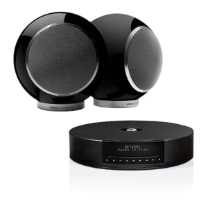 Elipson ELIMSCONPERBK Set of 1 x Music System Music center Connect HD & a Pair of Planet L Performance Wired Speakers Glossy Black