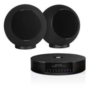 Elipson ELIMSCONPERMBK Set of 1 x Music System Music center Connect HD & a Pair of Planet L Performance Wired Speakers Matt Black