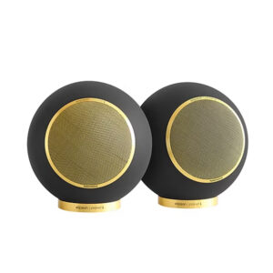 Elipson ELIMSCONPERMBKG Set of 1 x Music System Music center Connect HD & a Pair of Planet L Performance Wired Speakers Matt Black - Gold