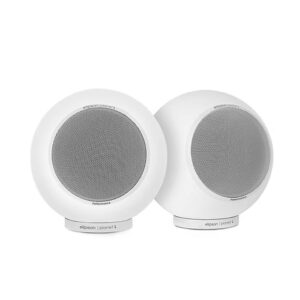Elipson ELIMSCONPERMW Set of 1 x Music System Music center Connect HD & a Pair of Planet L Performance Wired Speakers Matt White